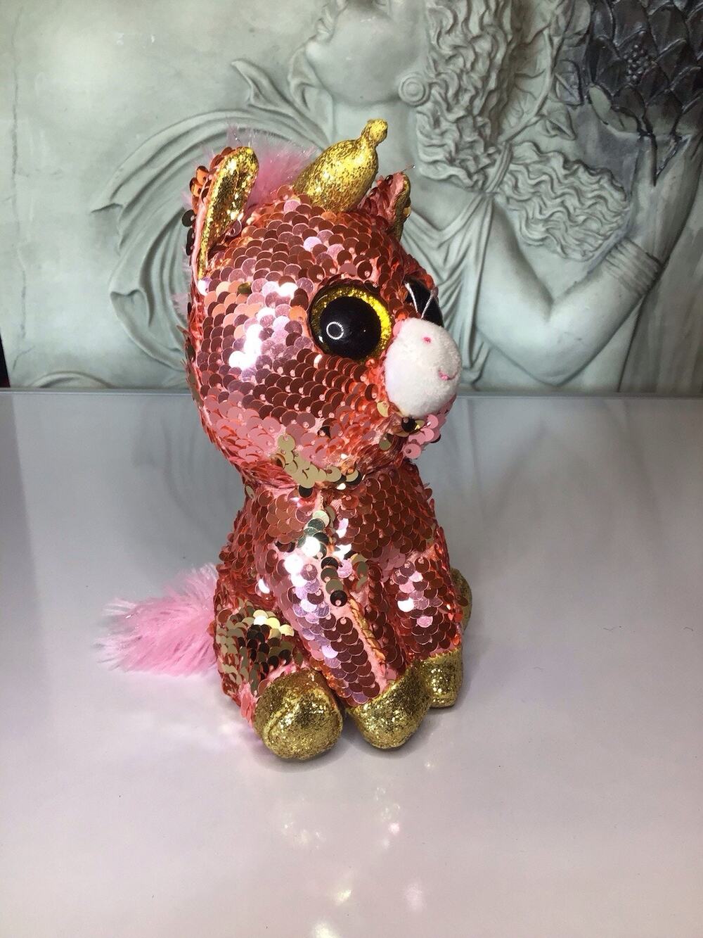 Ty Flippables Sunset The Unicorn 6 Inch Sequin Plush Stuffed Animal Tag 36670